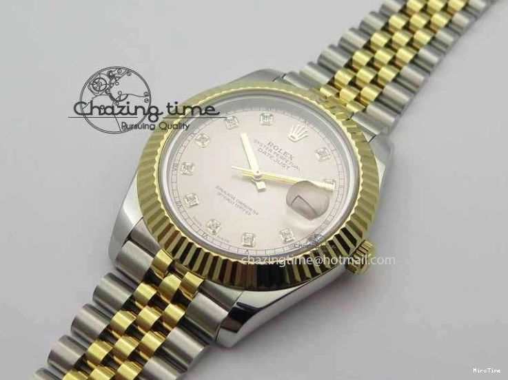 MiroTime 0501 DateJust II 41mm SS YG BP Maker Best Edition Silver Diam Dial On Jubilee Bracelet A Casual 3660